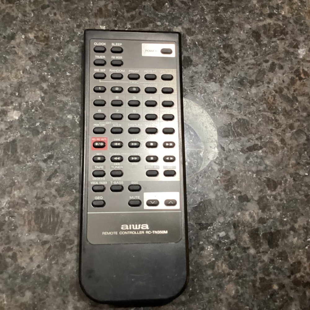 Aiwa RC-TN350M Original Audio System‎ Remote Control - Cleaned and Tested